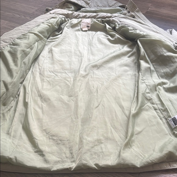 Levi’s | Light Green Long Puffer Hooded Jacket Size Small - Picture 9 of 15